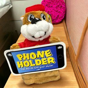 NEW / Buc-ee's Phone Holder The Beaver Stuffed Phone Stand